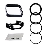 Square Accessory Kit for Cokin P Series - Includes: Adapter Ring Set (67MM, 72MM, 77MM and 82MM) + Filter Holder + Square Lens Hood + Premium Goja Microfiber Cleaning Cloth