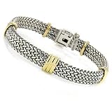 Sterling Silver / 14K Gold 10Mm Arrow Link Bracelet