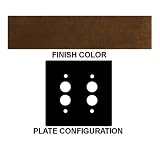 Classic Accents Aged (Matte) Antique Brass 2 Gang Push Button Switch Wall Plate