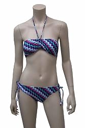 Women's Bandeau Bikini With Soft Cup Padding, Adjustable Halter Strap and Non-Slip Elastic Swimsuit by Eliana