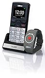 Easy Elderly Mobile Phone for Senior people + Emergency Bracelet - MaxCom MM715 - Big Buttons / SOS Emergency Button / FM Radio / Camera / Sim Free / Docking Station
