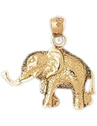 Dazzlers Solid 14k Gold Elephant Charm Pendant Available in three colors from jewelsberry (weights: 3.0 grams only)