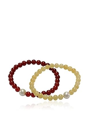 MAYUMI Set de pulseras Easy plata de ley 925 milésimas / Amarillo