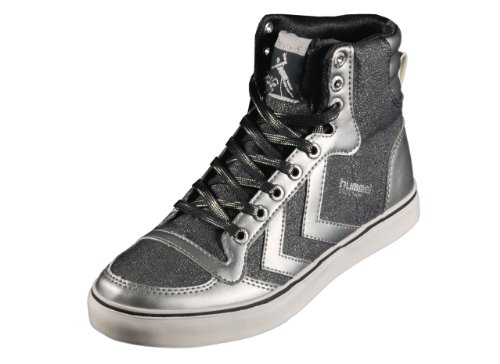 New Women's Stadil Hi Shimmer Canvas Silver Crystal Rock Shoe By Hummel product image