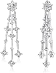 14k WHITE GOLD WOMENS EARRING LE-2273 DIAMOND 0.5CT TW