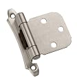 Amerock BP7929-G10 Variable Overlay Modern Face Mount Self-Closing Hinge, Satin Nickel, 2-Pack