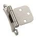 Amerock BP7929-G10 Variable Overlay Modern Face Mount Self-Closing Hinge, Satin Nickel, 2-Pack