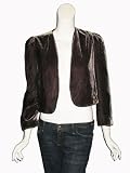 MINTAGE Velvet Crop Blazer in Lavender