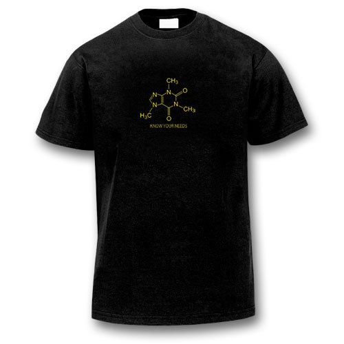 Koffein T-Shirt, Größe XL, schwarz