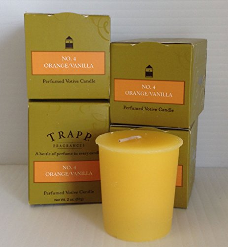 Trapp - No. 4 Orange/Vanilla - Four 2oz Votive Candles by Trapp Candle