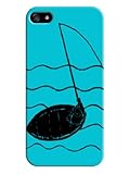 Musical Note Hard Back Shell Case / Cover for Iphone 5 and 5s - Bright Turquoise