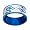 Blue 316L Stainless Steel Ring with Dragon Design