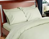 Pinzon 160-Gram Solid Flannel Full/Queen Duvet, Snow Pea