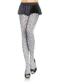 Woven leopard print tights O/S LEOPARD