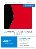 Compact Reference Bible: New International Version, Black/Red Italian Leather Duo Tone
