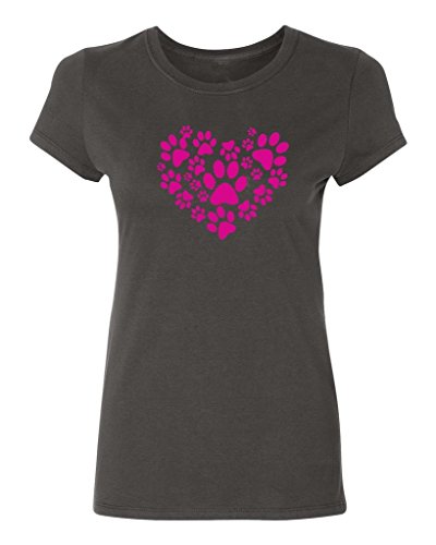 P&B Women's T-shirt Cats & Dogs Paw Heart