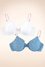 2 Pack Angel Cotton Rich Butterfly Underwired Bras