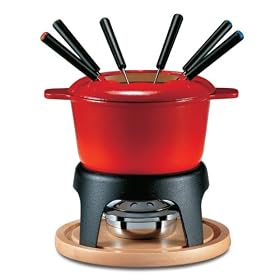 Swissmar Sierra 11-Piece Meat Fondue Set, Red Enameled Pot by Swissmar