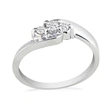 1/10ct Three Stone Diamond Promise Ring in Sterling Silver (sizes 4 9) 41QXP2MCwpL. SL160 1/10ct Three Stone Diamond Promise Ring in Sterling Silver (sizes 4 9)