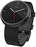 Motorola Moto 360 - Black Leather Smart Watch ***Discontinued by Manufacturer***