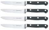 Mundial 5100 Series 4-Piece 5-Inch Steak Knife Set with Serrated Edge, Black