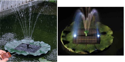 Lotus Floating Solar Landscape Light and Fountain