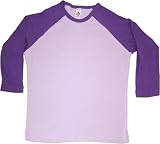 KIDS Baby Rib 3/4 Sleeve Raglan Tee, Lavender / Purple, 4