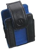 Motorola Black Leather & Blue Mesh Bluetooth Pouch-BLT09