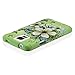 Fosmon MATT-DESIGN Rubberized Protective Hard Case for Samsung Galaxy S5 - Retail Packaging (Green Flower)