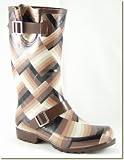 CLEARANCE Jeffrey Campbell - Women's Brown Squares Rain Boots