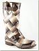 CLEARANCE Jeffrey Campbell - Women's Brown Squares Rain Boots