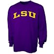 LSU Tigers Purple Vertical Arch Long Sleeve T-shirt