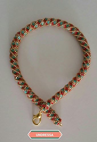Choke necklace designed with glass pipeline beads integrated with Japanese beads. Brand new.