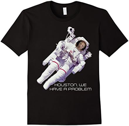 Men's Putin shirt: Houston, we have a problem tshirt Large Black