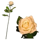 Review i-koncepts Ltd  / Half Open Rose - White - Artificial Flower