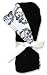 Trend Lab Receiving Blanket in Heirloom Print Front/Black Ultra Suede Back