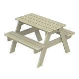 Polywood Outdoor Furniture Kid Picnic Table, Lime-Recycled Plastic Materials
