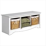 Monterey Cubby Bench - White