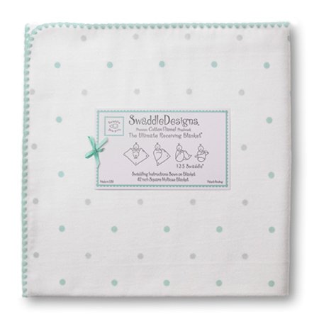 SwaddleDesigns Ultimate Receiving Blanket - Little Dots