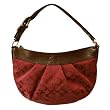 COACH SIGNATURE PLEATED MEDIUM HOBO HANDBAG GRAPE PURPLE 13740