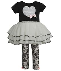 Girls Elasticized   Waistline Cotton/Spandex/Knit  Ruched Applique Mesh Lace Fall Short Sleeves General Print  Dress With a Bow(s)