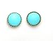 Turquoise Earrings 14mm Turquoise Sleeping Beauty on 14k Gold Jacket with Post Earrings