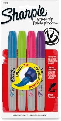 SAN1810702 UNITED STATIONERS (OP) MARKER,BRUSH TIP,4/PK,AST