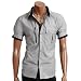Doublju Men casual 1 Porket button Down Shirt