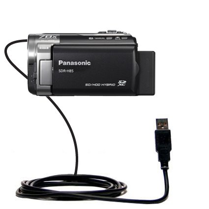 Classic Straight USB Cable for the Panasonic SDR-H85 Video Camera with Power Hot Sync and Charge capabilities - uses Gomadic TipExchange Technology