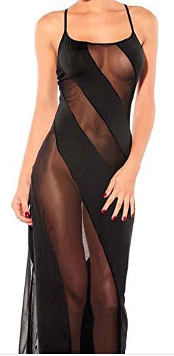 Fedo SQ0030 Sexy Lingerie Perspective Nightgown Hot Adult Pajamas Dress Gown