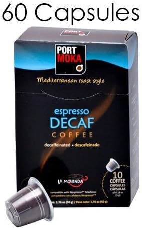 Espresso Decaf Coffee Capsules (Multipack - 60 Pods) * Nespresso ® Compatible Capsules - N-size Compatible
