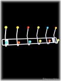 6-Hook Metal Iron Kids Wall Hook Rack / Coat Hat Hanger