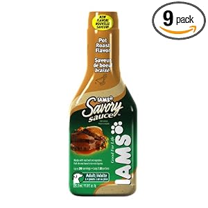 IAMS Savory Sauce for Adult Dogs Pot Roast Flavor, 11-Ounce Bottles (Pack of 9)
