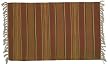 100% Cotton Flat Weave Brown and Tan Rug Striped 2 X 3